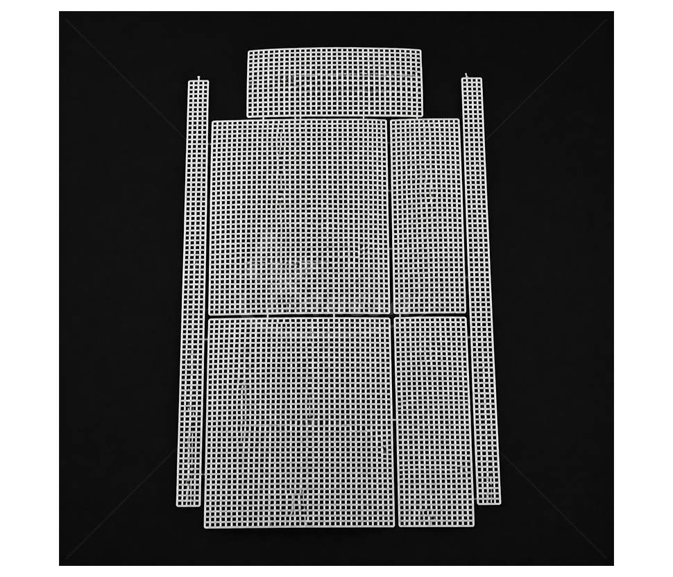 Plastic Canvas for Handbag Making with Handles, 20 x 24 x 8 cm