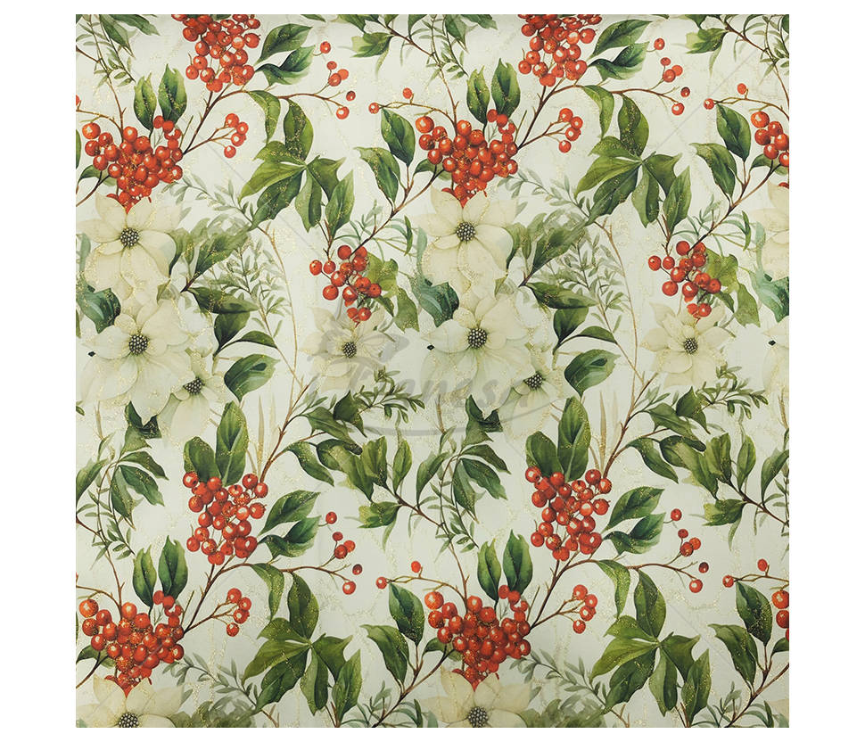 Linen-look fabric (Linen imitation) (CHRISTMAS)