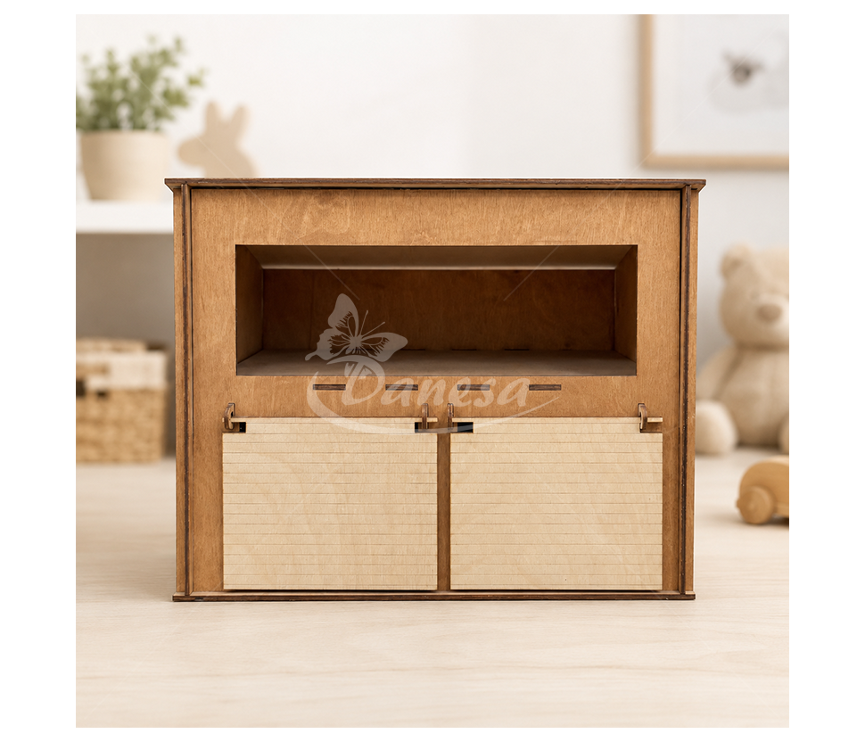 Детский гараж для машинок из фанеры