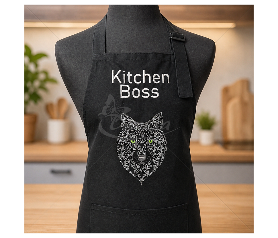 Вышитый кухонный фартук «Kitchen Boss»