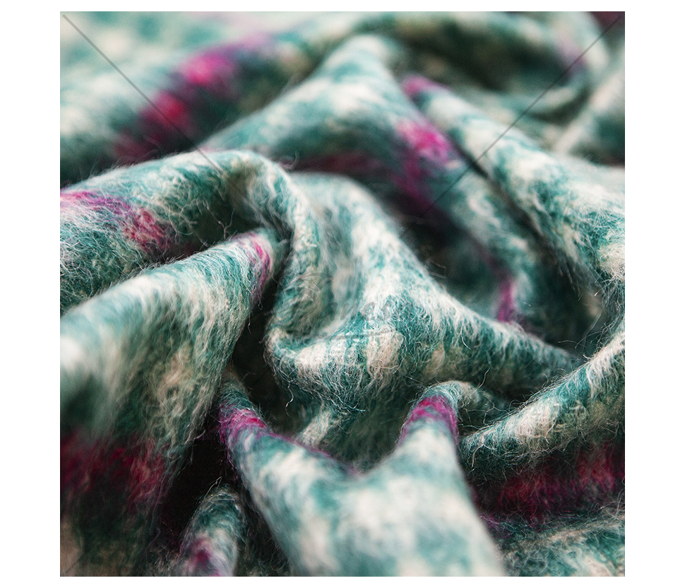 Coat fabric with mohair wool