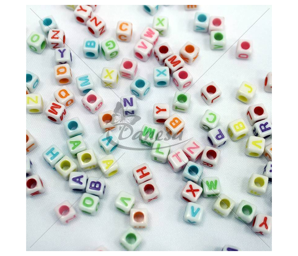 Plastic beads LETTERS