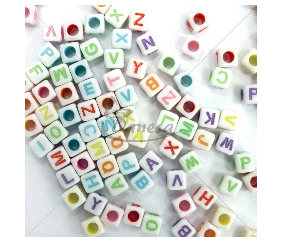 Plastic beads LETTERS