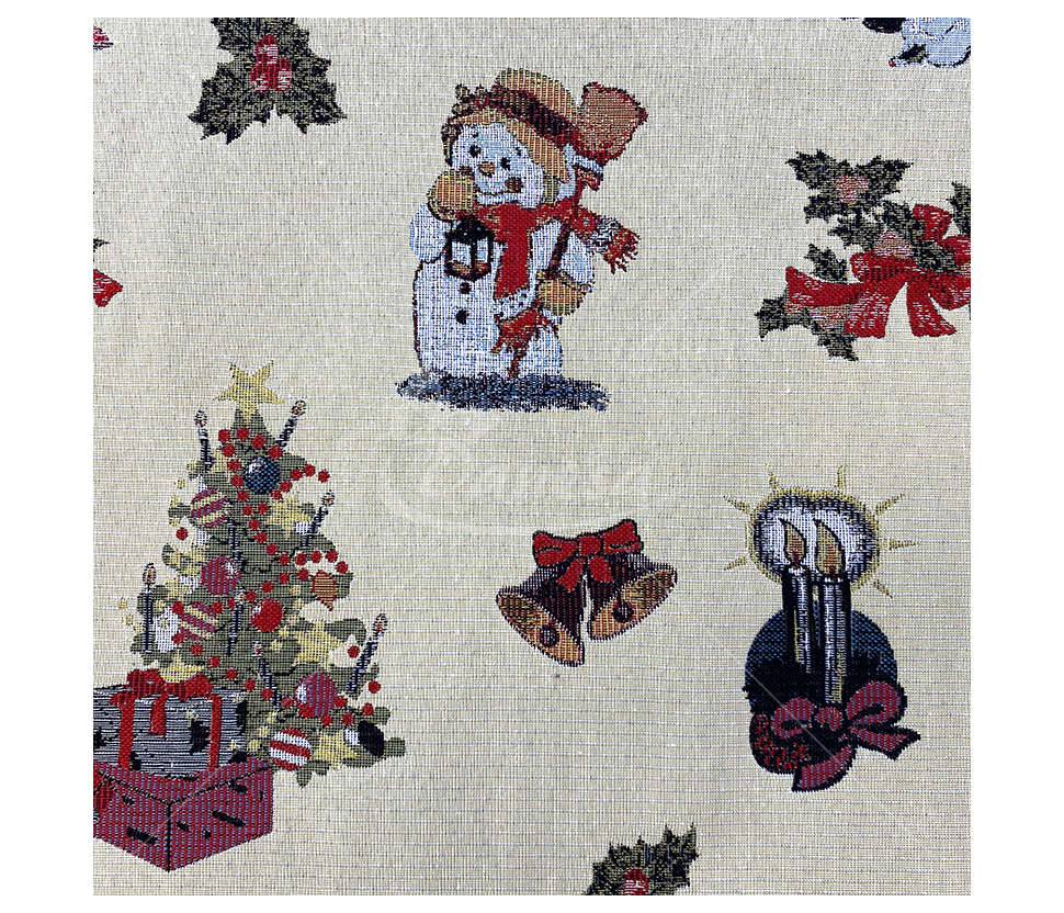 Linen-look fabric (Linen imitation) (CHRISTMAS)