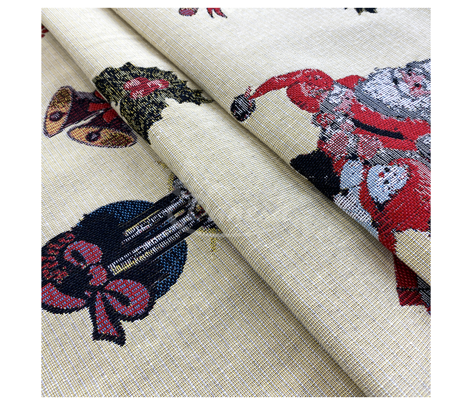 Linen-look fabric (Linen imitation) (CHRISTMAS)