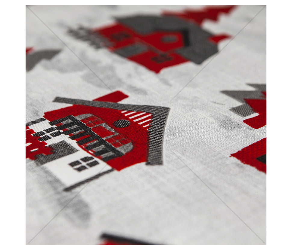 Linen-look fabric (Linen imitation) (CHRISTMAS)