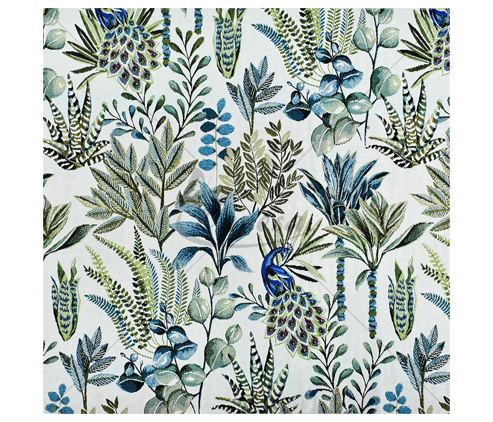 Tapestry "Peacock", white color