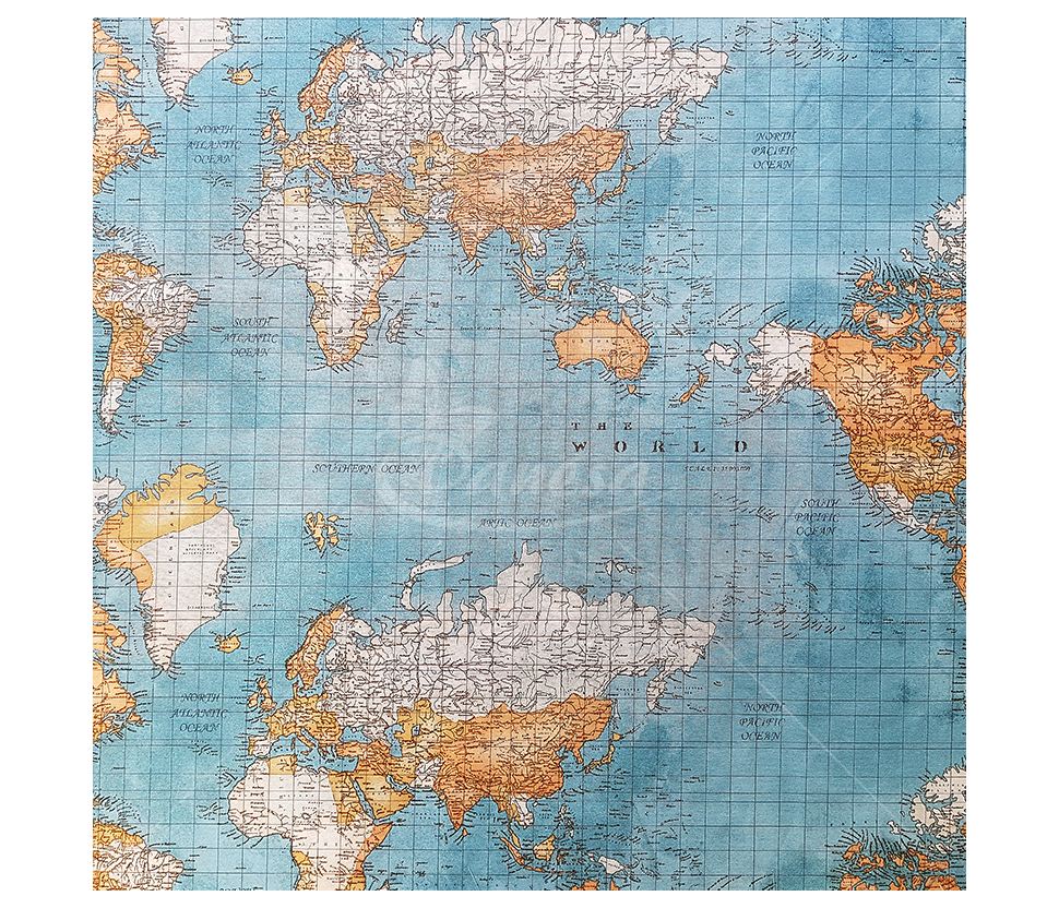 Linen-look fabric (Linen imitation) - Map