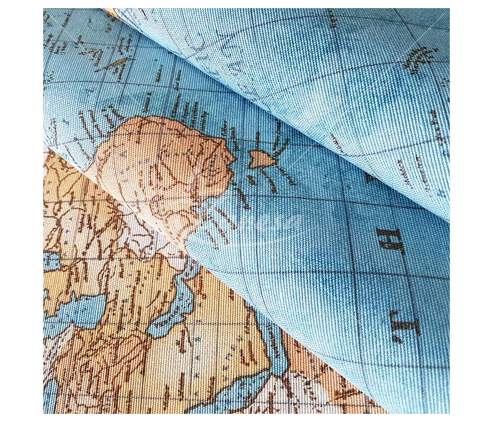 Linen-look fabric (Linen imitation) - Map