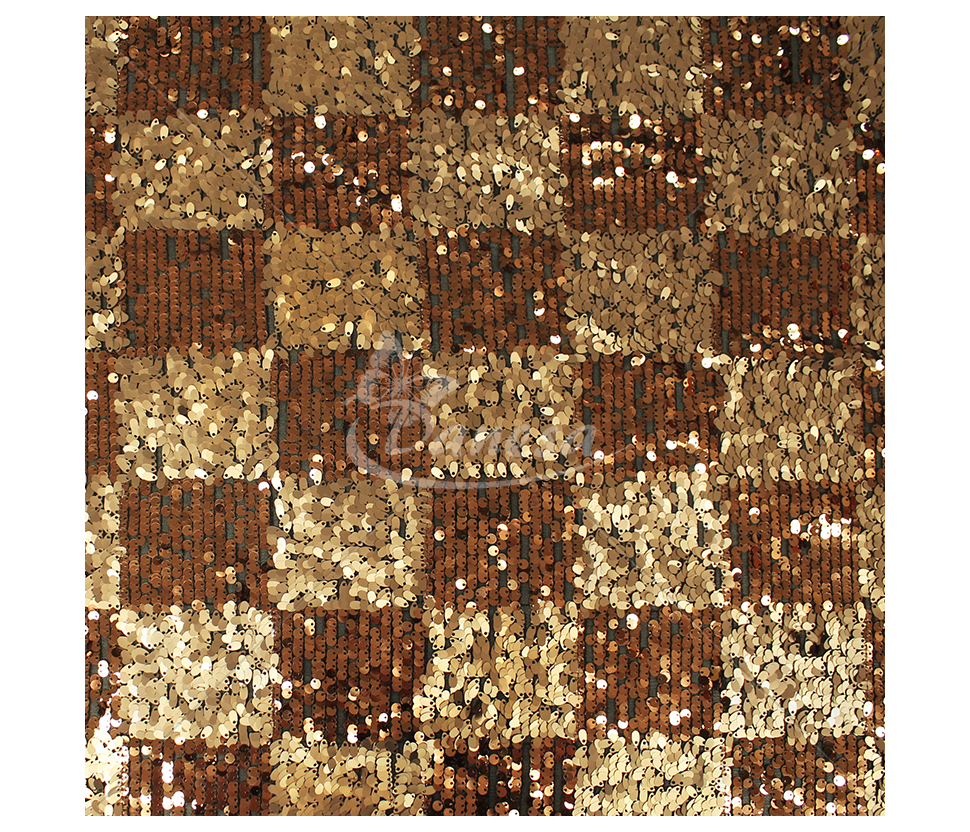 Fabric embroidered with scales