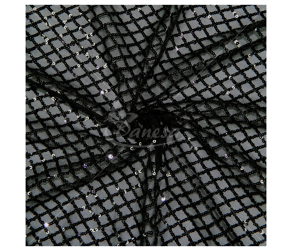 Fabric embroidered with sequins