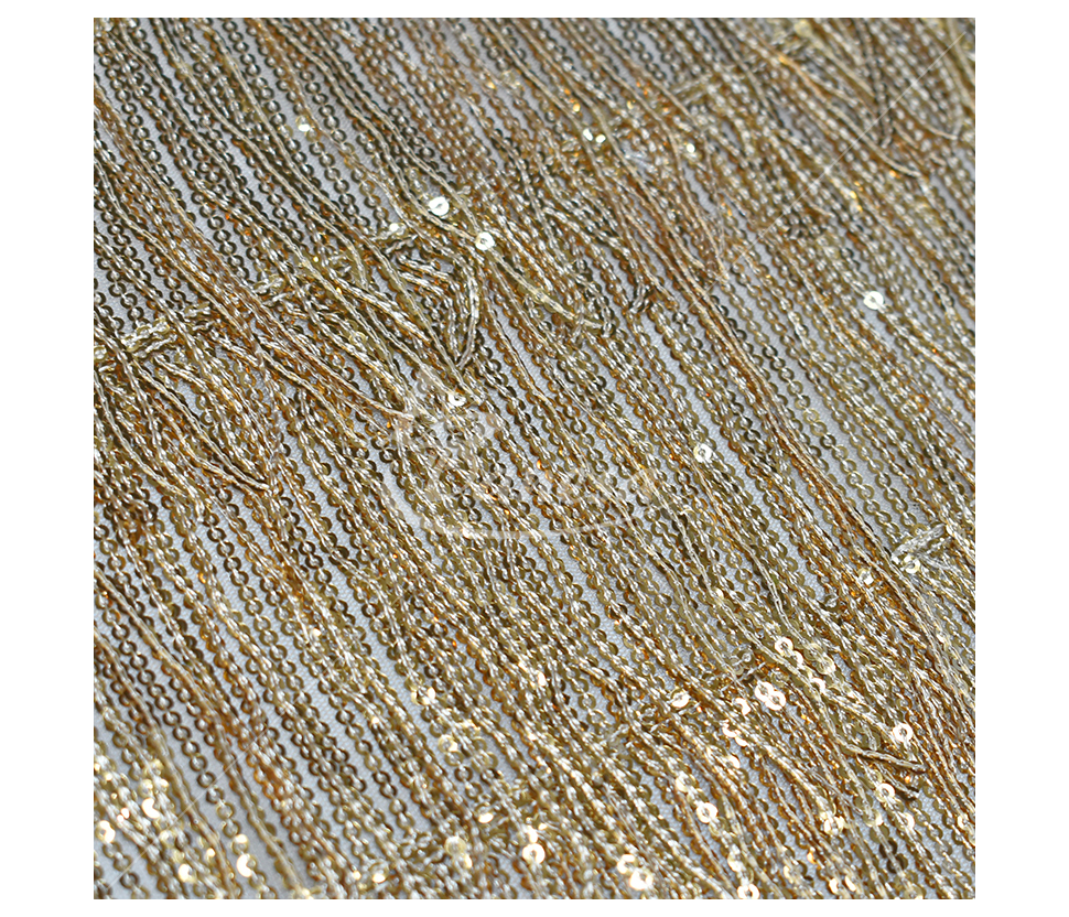 Fabric embroidered with sequins