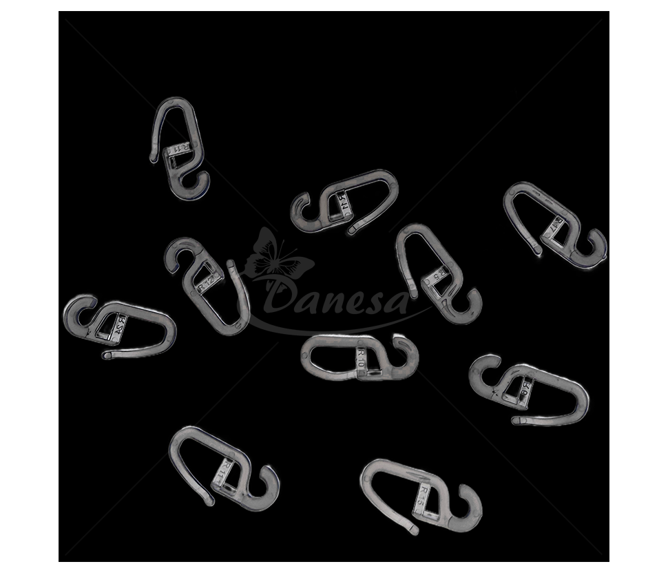 Large Transparent Curtain Hook for Curtain Rings