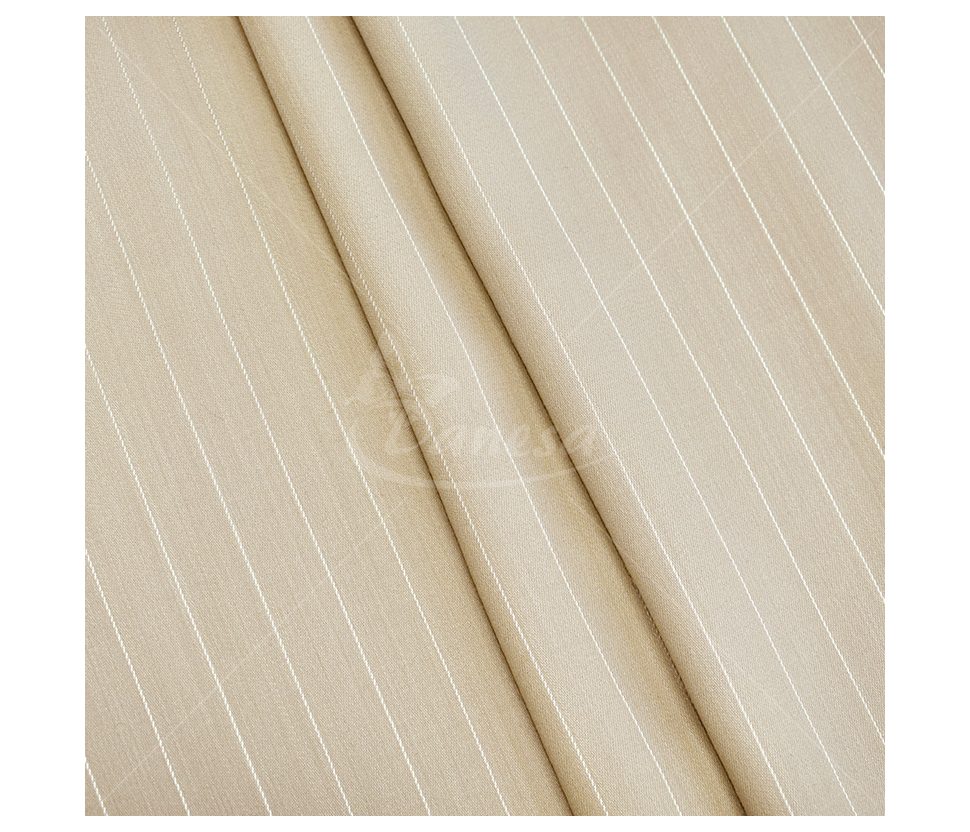 Suit fabric (Virgin Wool), striped, sand color