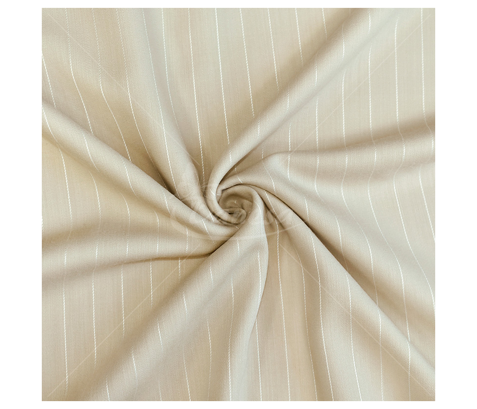 Suit fabric (Virgin Wool), striped, sand color