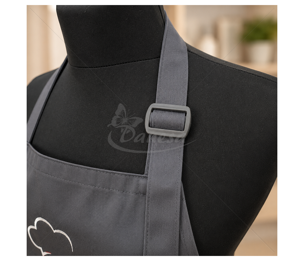 Embroidered Kitchen Apron “Always Tasty Here”