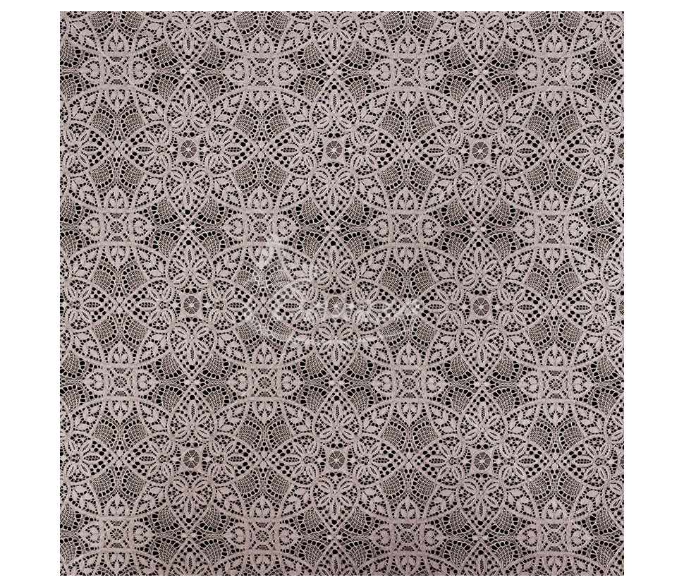 Guipure, geometric pattern, dusty rose color