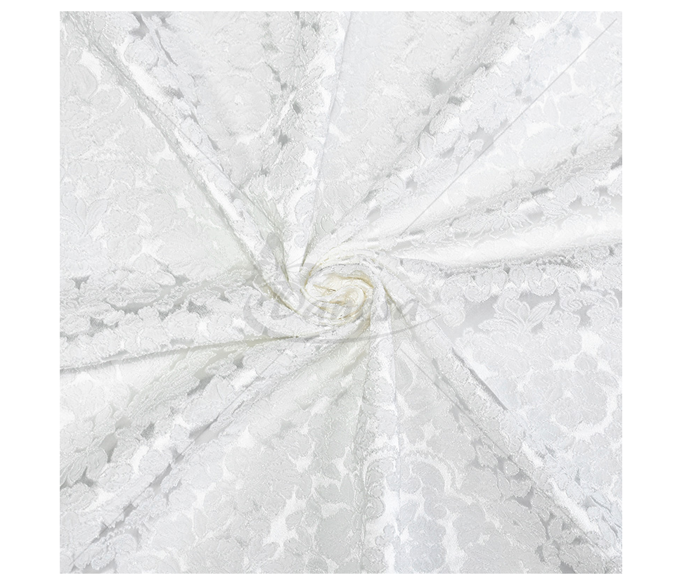 Jacquard, flower pattern, white