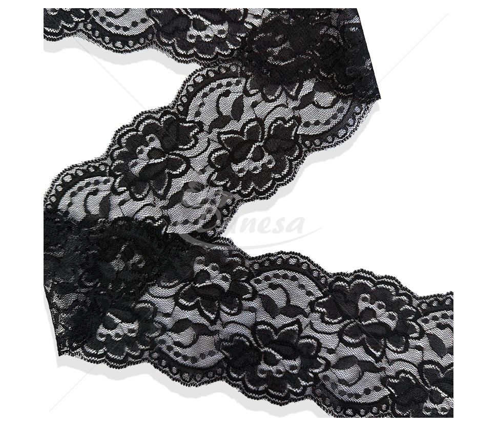 10 cm Polyester Decorative Lace Trim with Floral Pattern