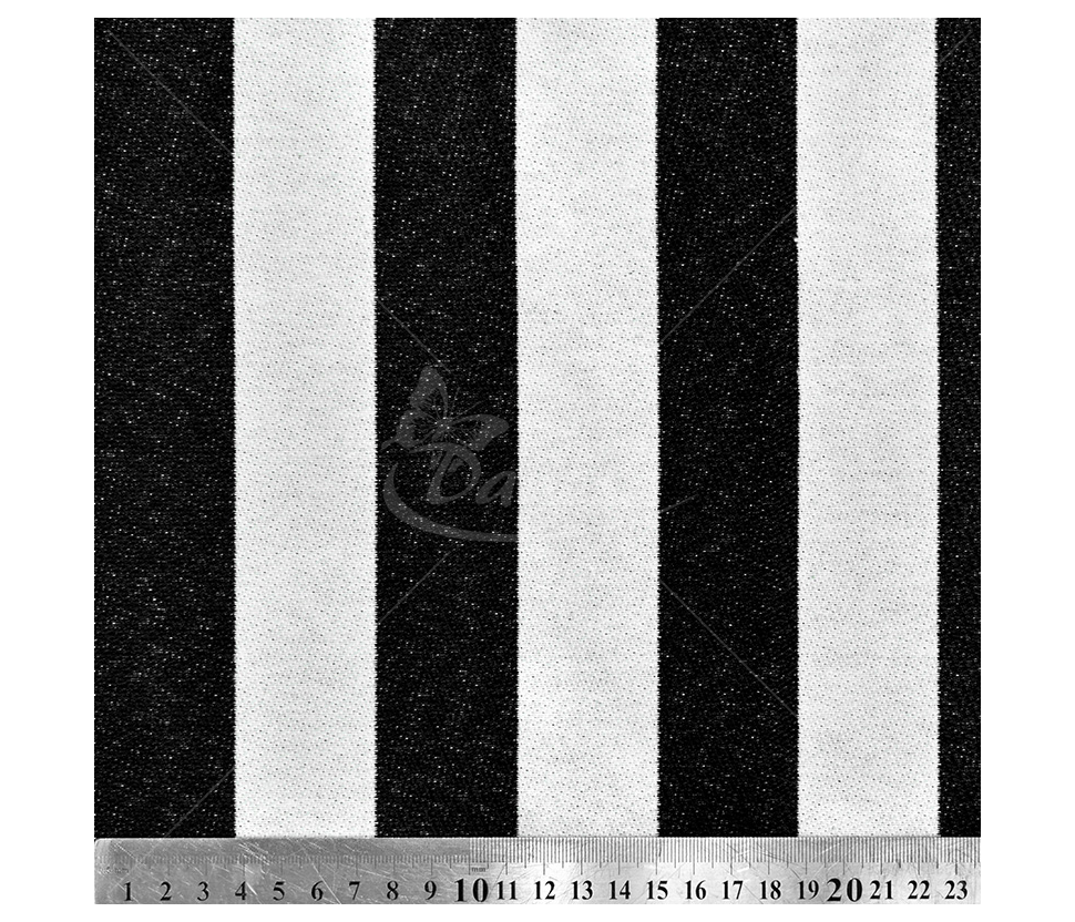 Tapestry with cotton, striped, black/white