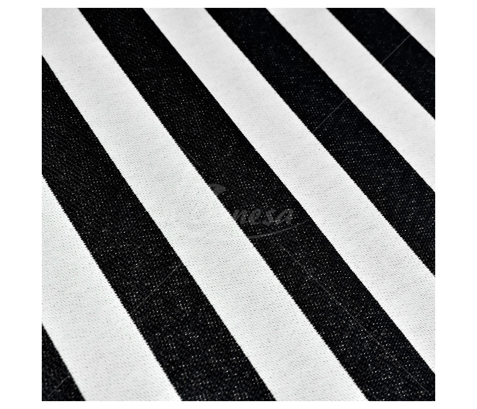 Tapestry with cotton, striped, black/white