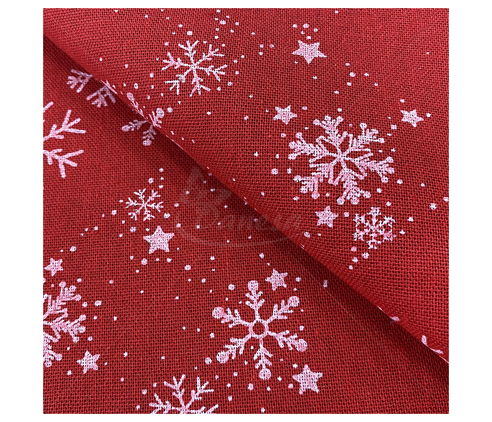 Linen imitation "Snowflakes"