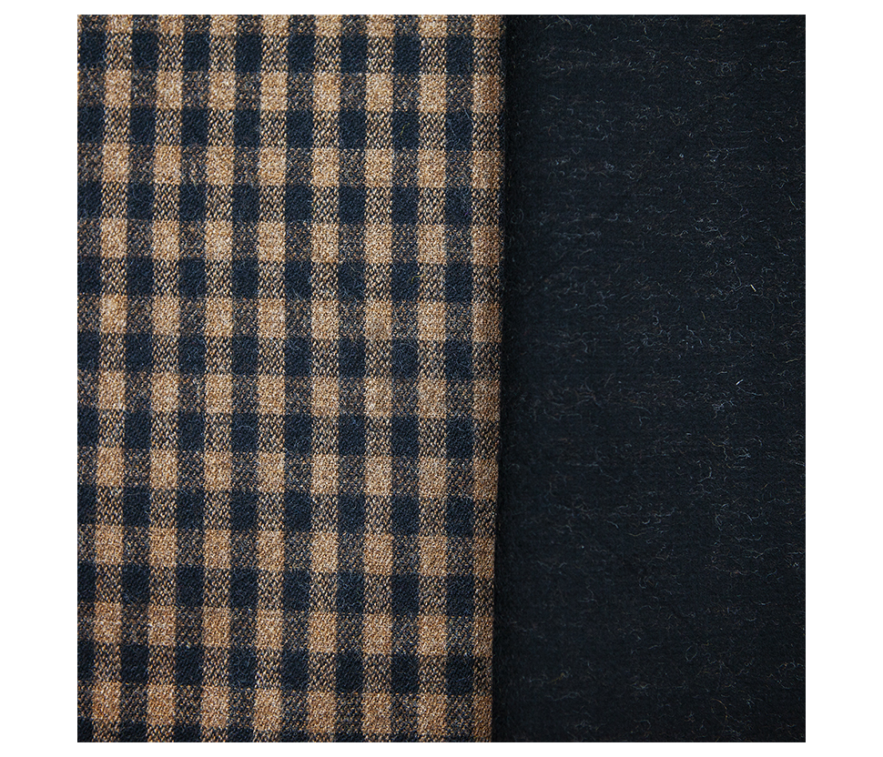 Coat fabric with wool and viscose
