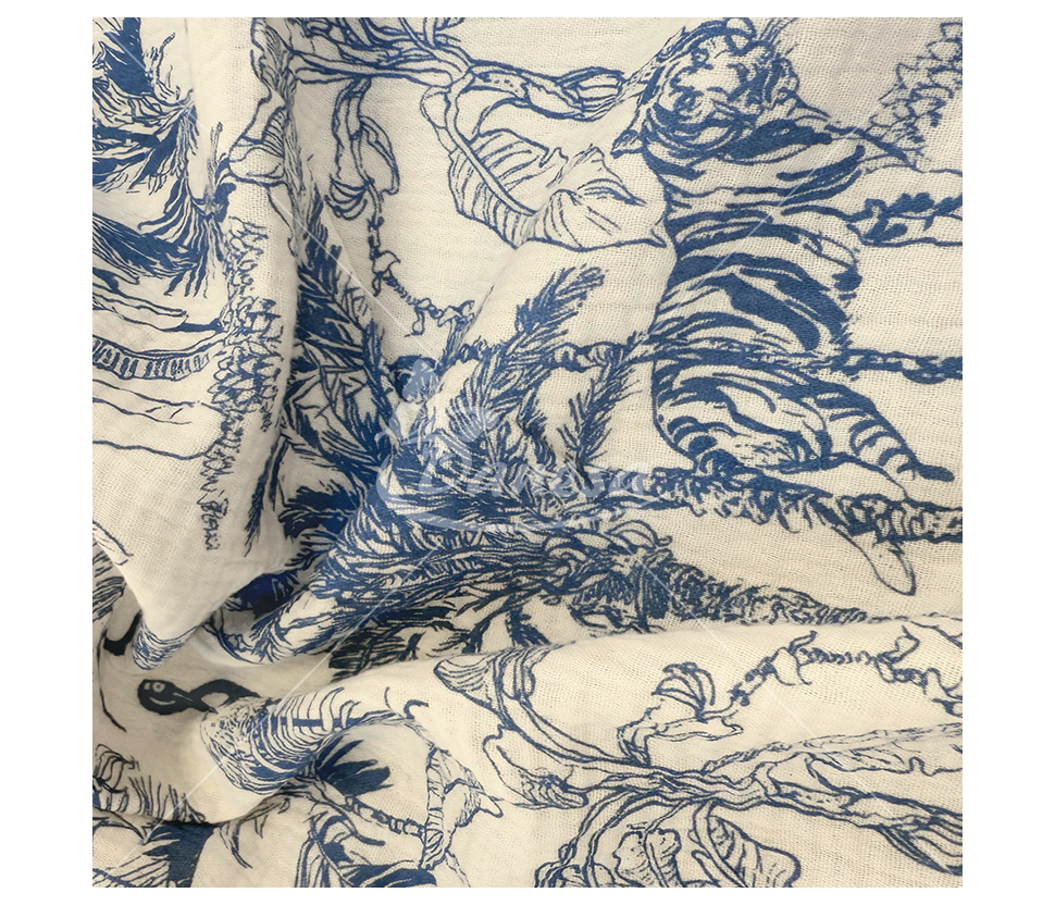 Muslin with a pattern
