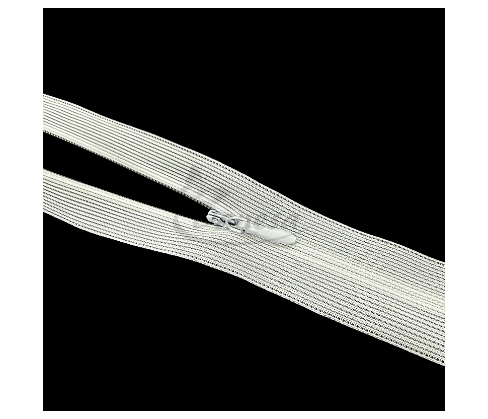 Baltas paslėptas užtrauktukas įvairių ilgių