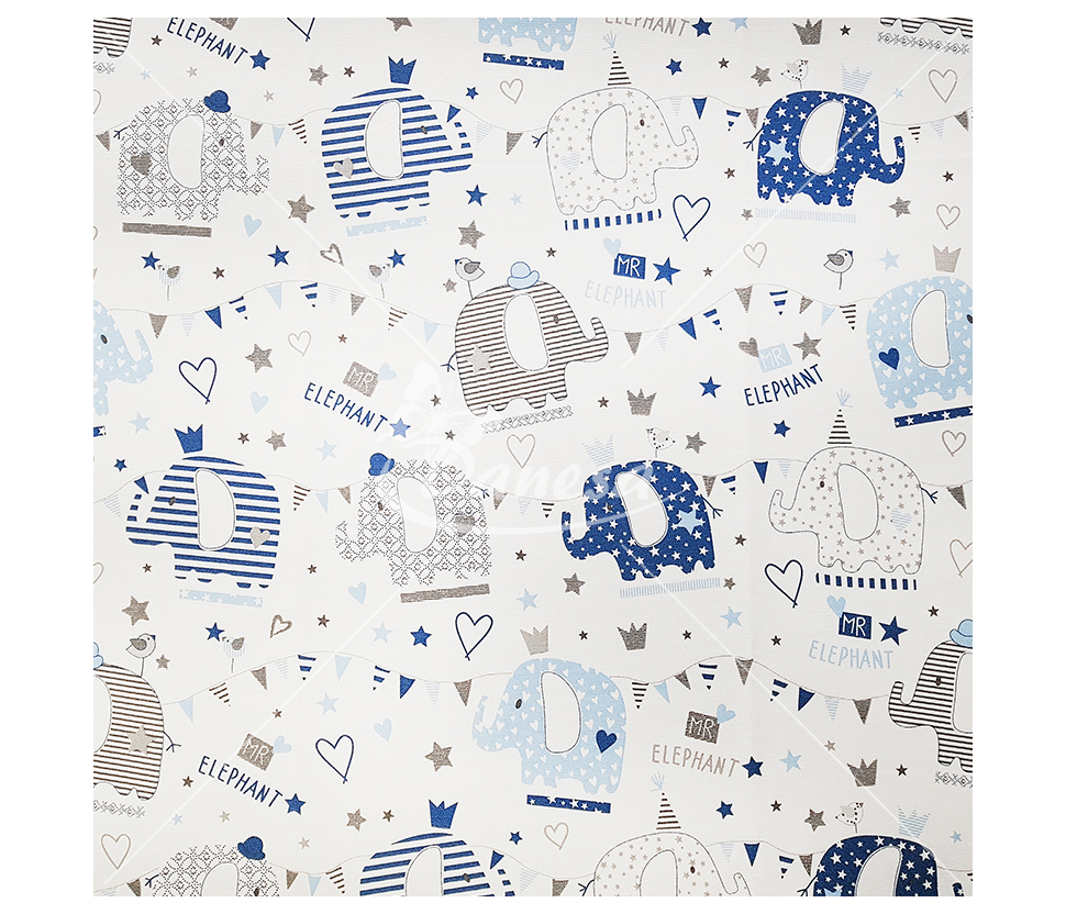 Linen imitation Elephants (Linen imitation) (Two colors)