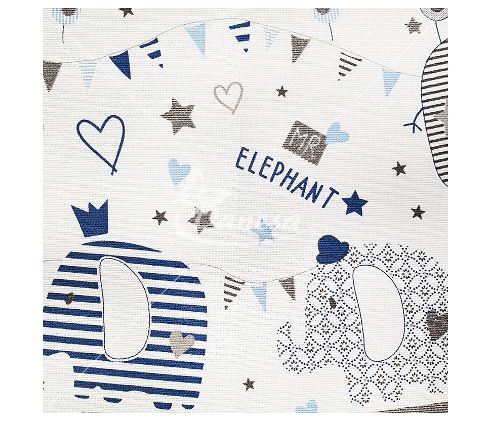 Linen imitation Elephants (Linen imitation) (Two colors)