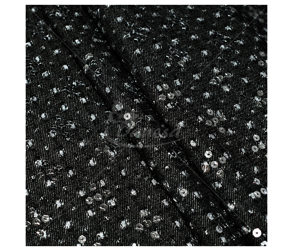 Denim with sequins