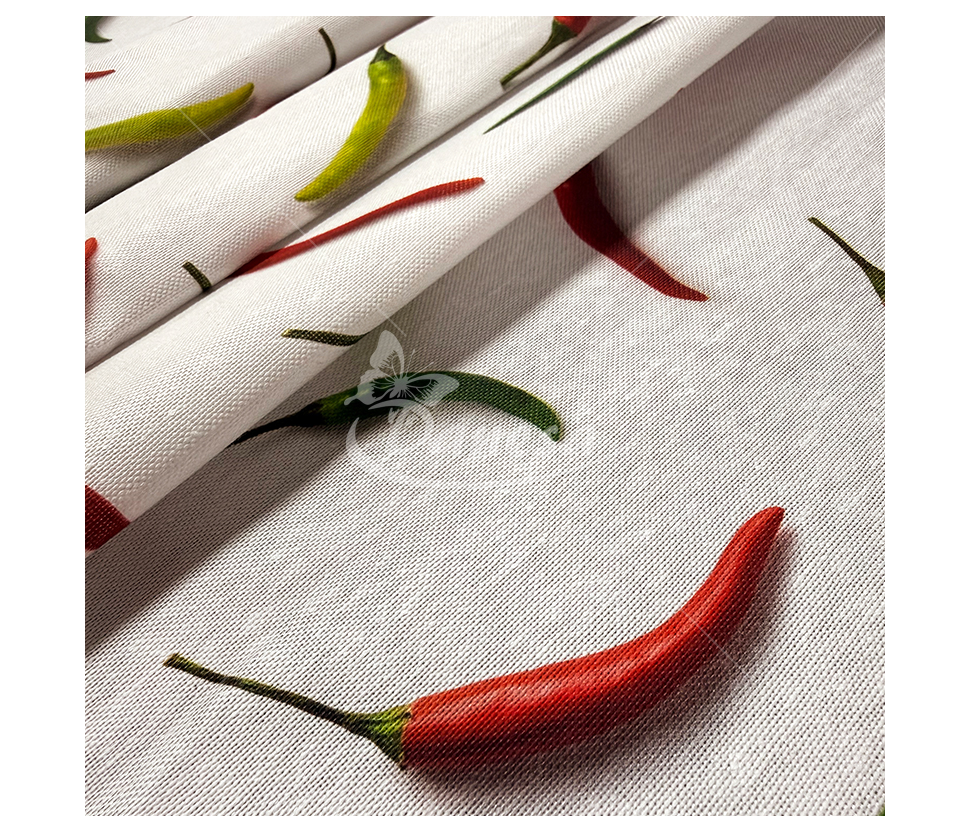 Linen imitation "Hot Peppers"
