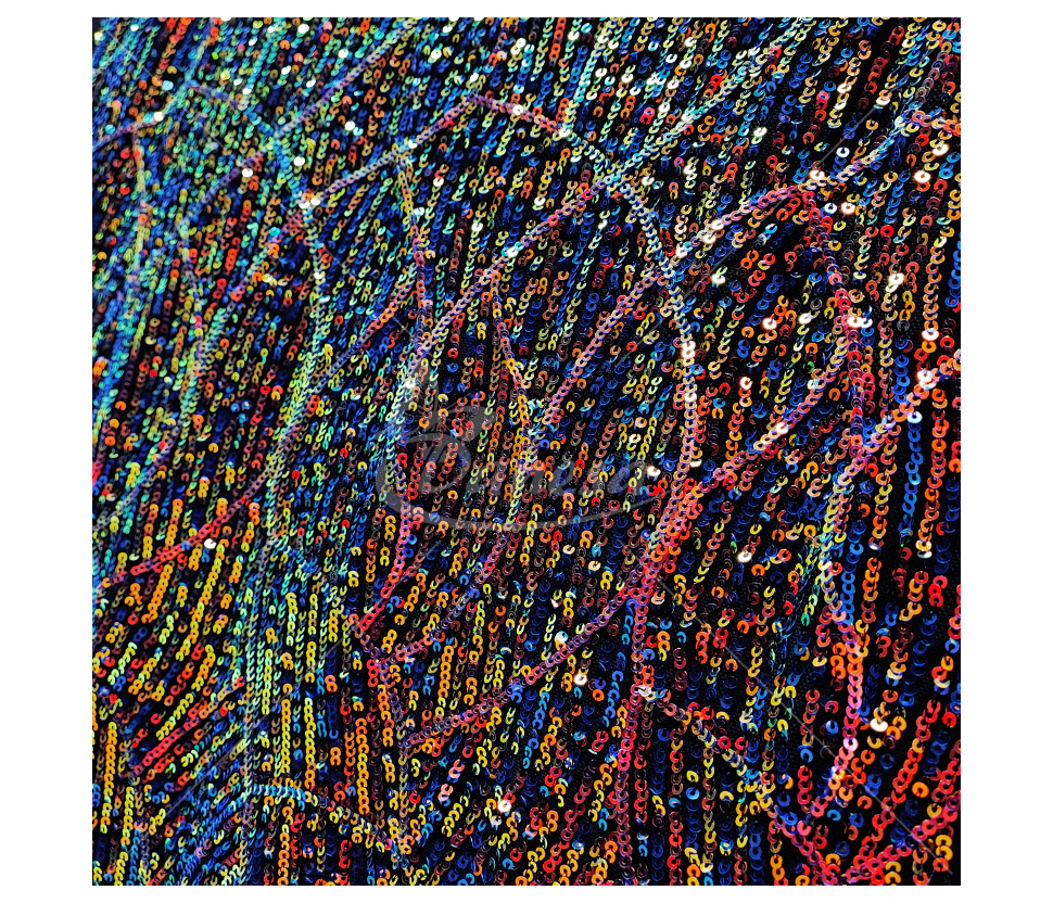 Fabric embroidered with sequins