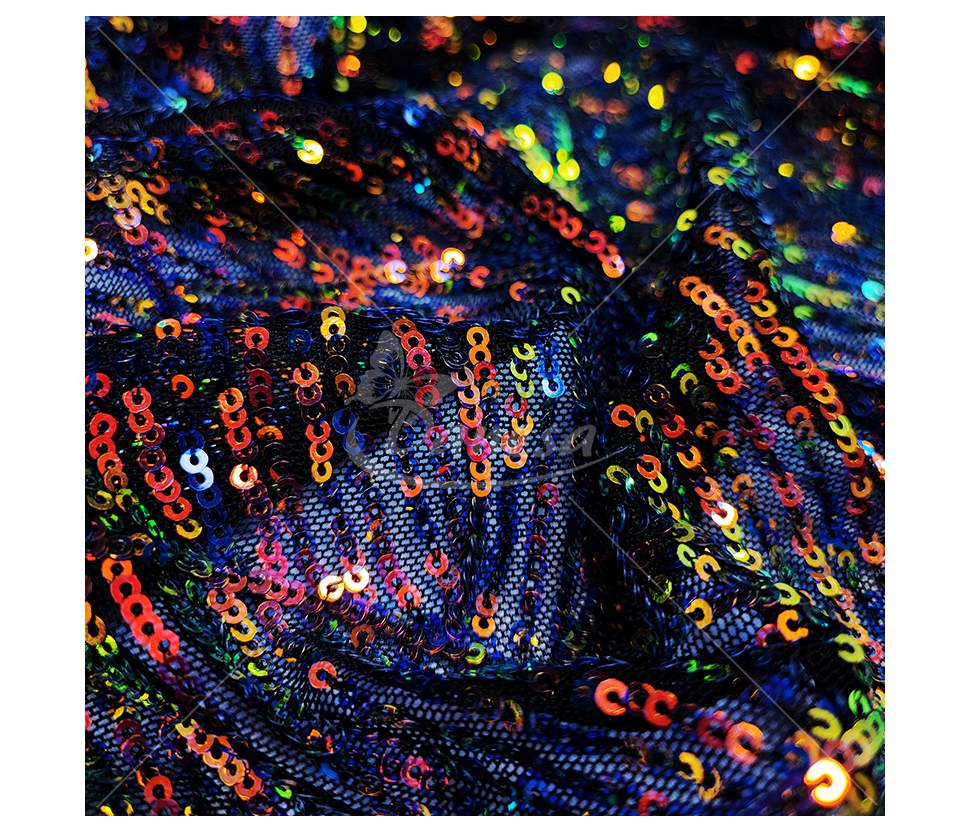 Fabric embroidered with sequins