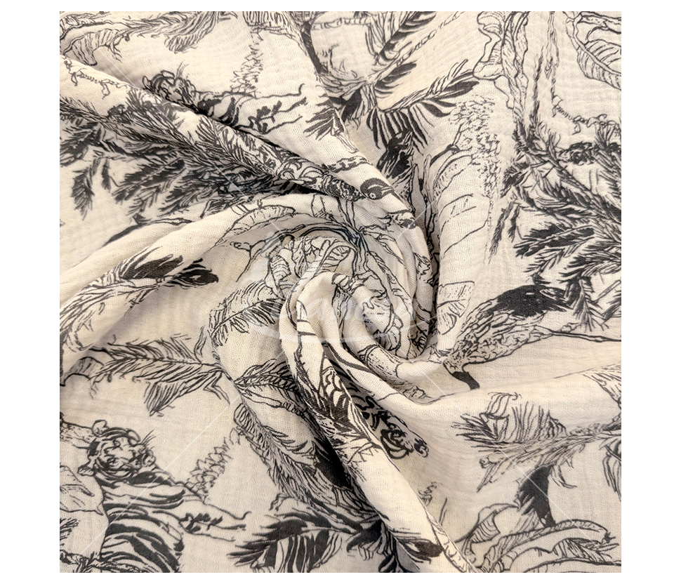 Muslin with a pattern