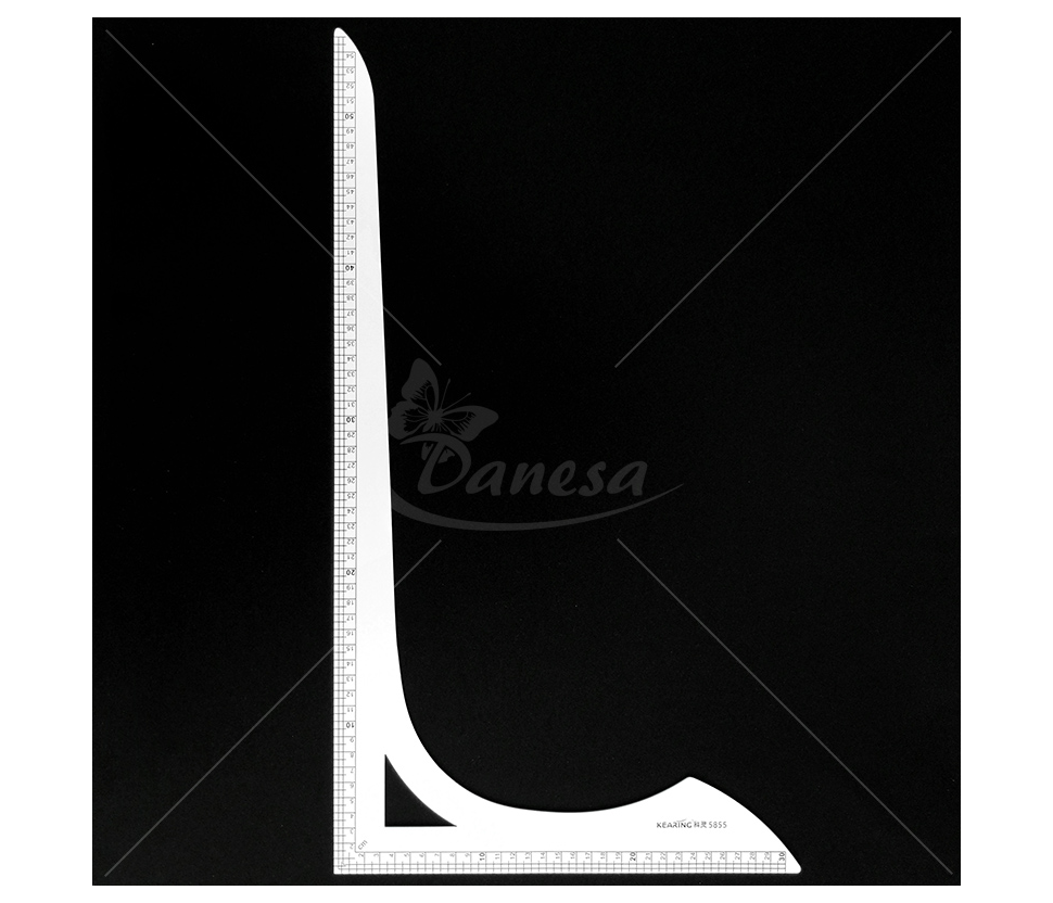 L-Square Ruler 55 x 30 cm – cm and inch scale