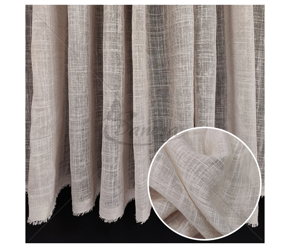 Day curtains with natural linen