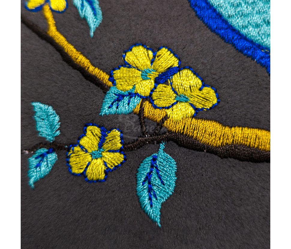 Embroidered Pillow "Peacock"