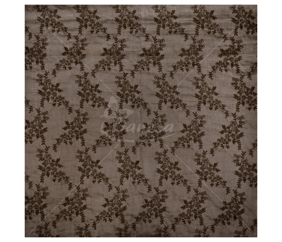 Tencel fabric embroidered with a floral design