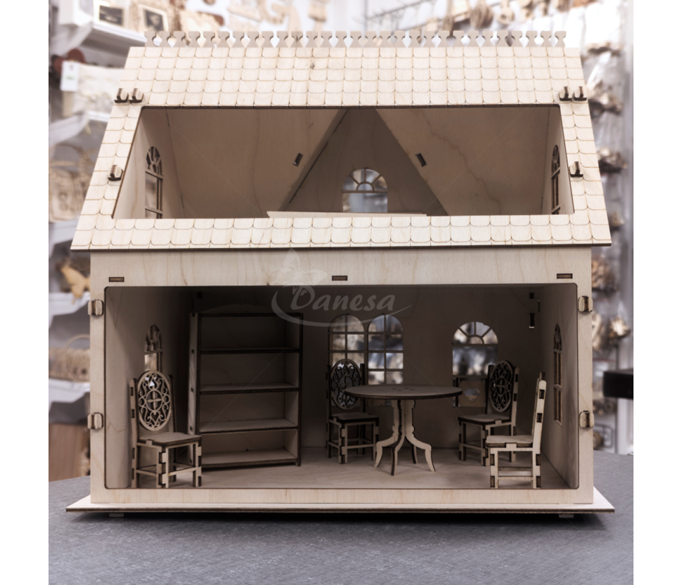 Handmade Wooden Decorative Dollhouse