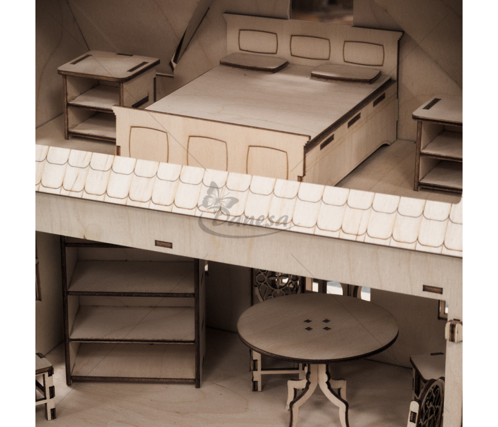 Handmade Wooden Decorative Dollhouse