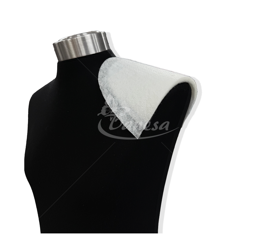 Large foam shoulder pad with felt covering
