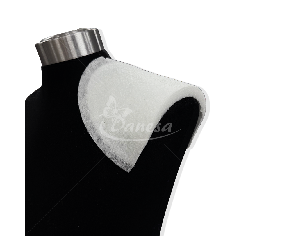 Large foam shoulder pad with felt covering