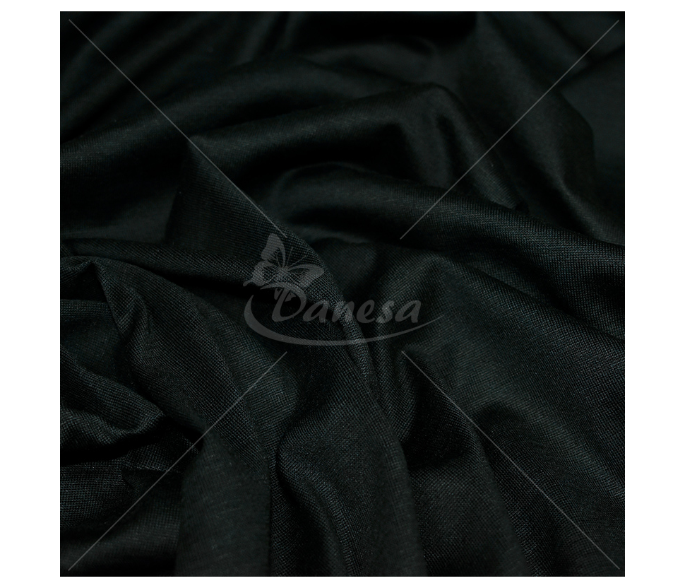 Silk with cotton, knitted fabric, black color