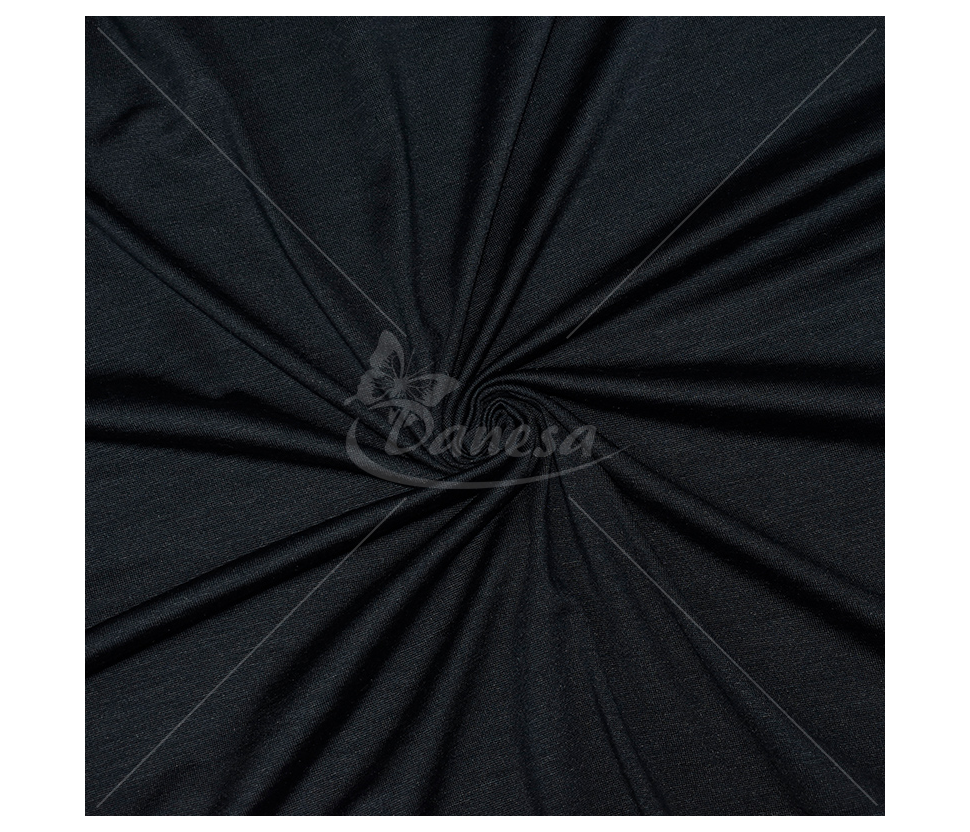Natural silk, knitted fabric, black color