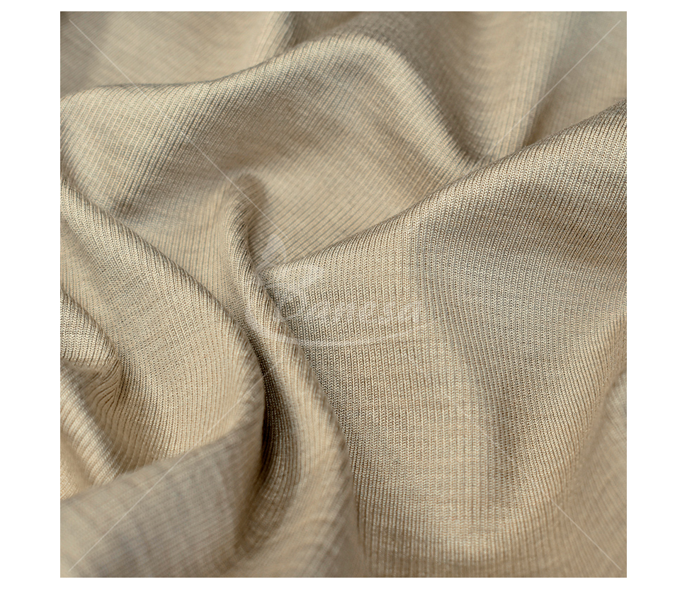 Natural silk, knitted fabric, beige color