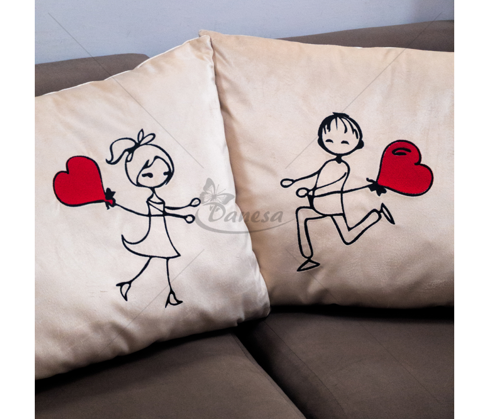 Embroidered Pillow 'Love'