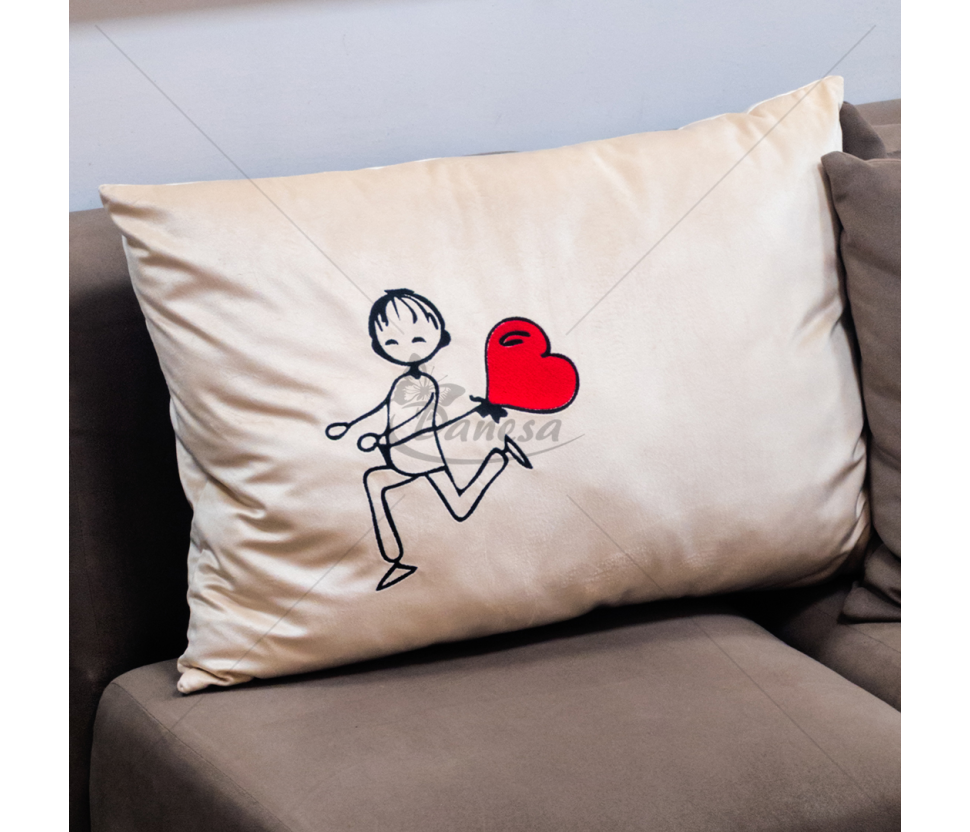 Embroidered Pillow 'Love'