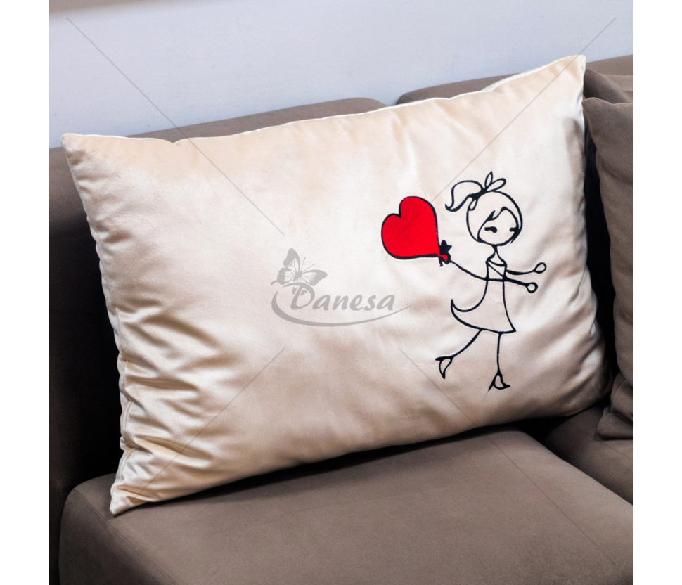 Embroidered Pillow 'Love'